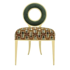 Sedia New Moon oro e verde