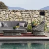 Sedia Occasionale in tessuto grigio per esterni