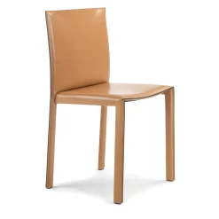 Sedia Pasqualina in Pelle Arancione