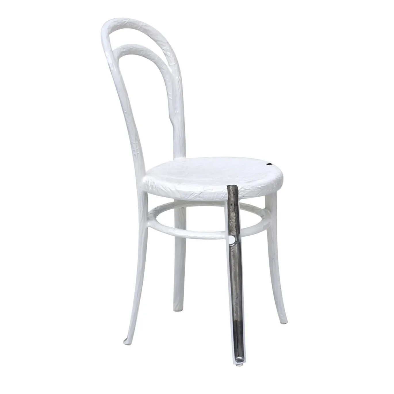 Sedia Rethonet in alluminio bianco