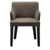 Sedia Royale in pelle marrone e rovere nero di Castello Lagravinese