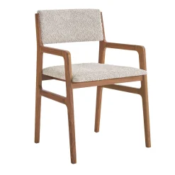 Sedia Shanghai beige e noce