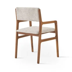 Sedia Shanghai beige e noce