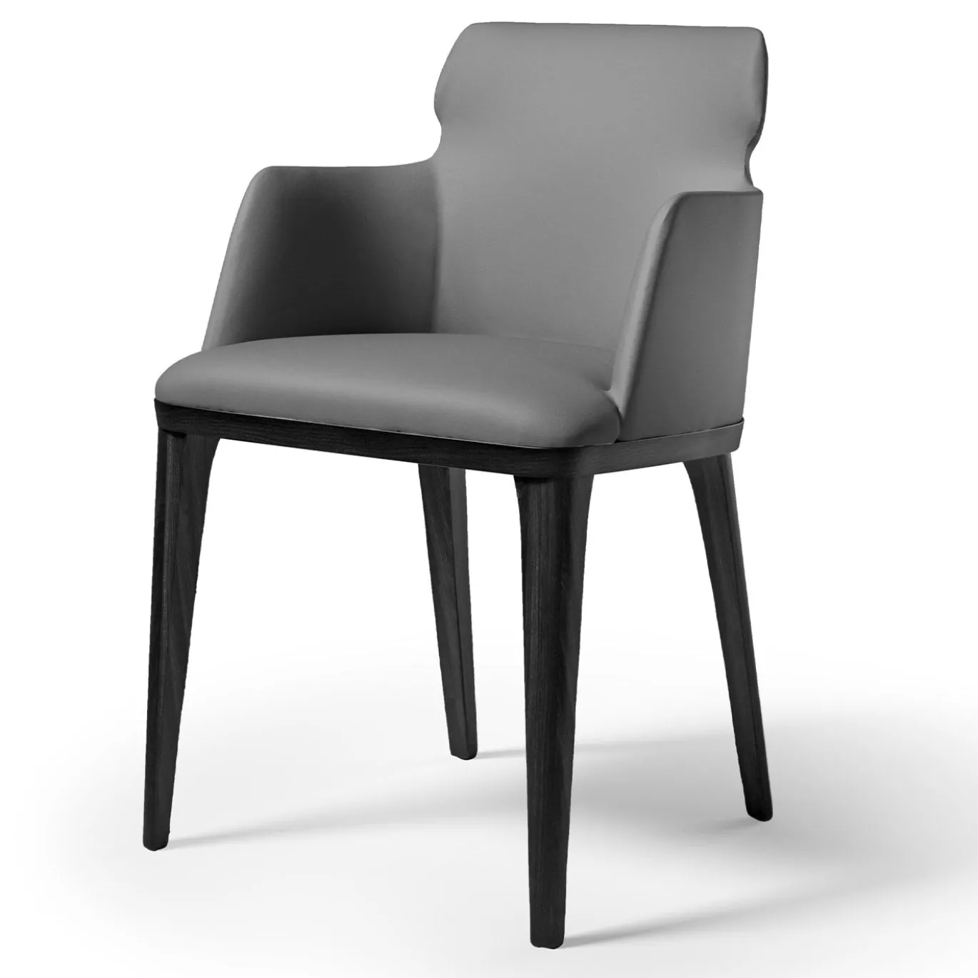 Sedia Shape in velluto grigio