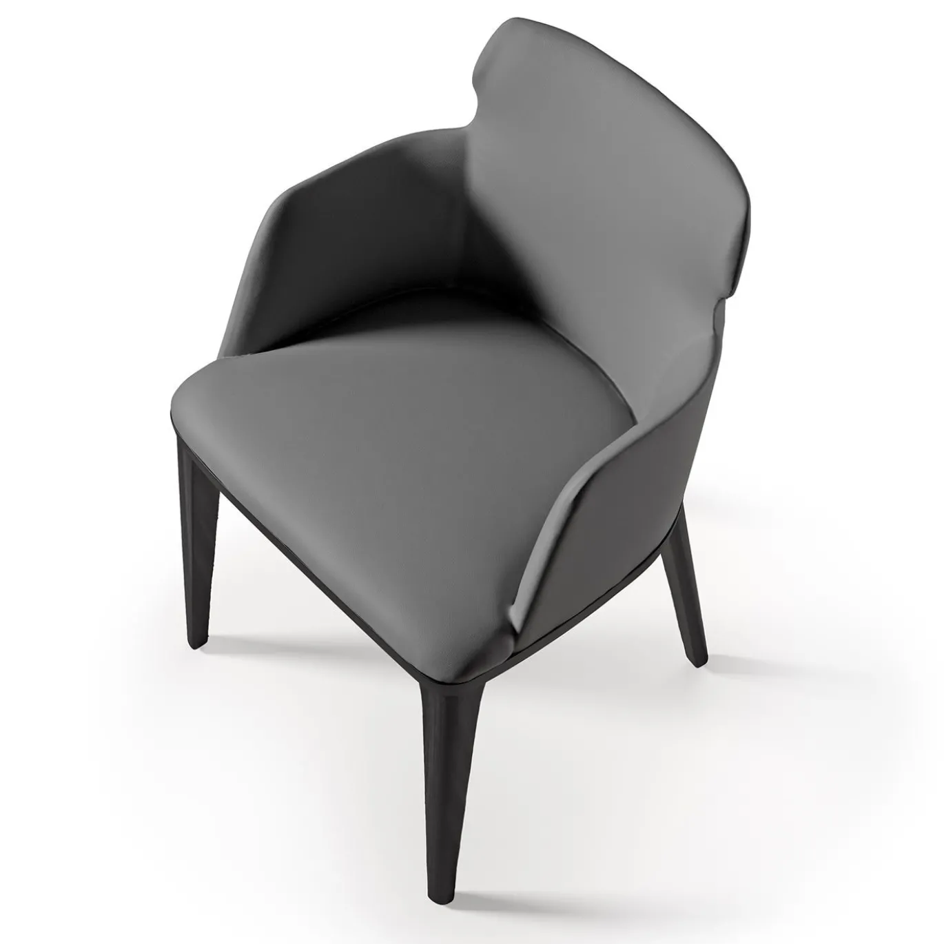 Sedia Shape in velluto grigio