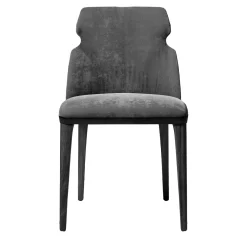 Sedia Shape in velluto grigio