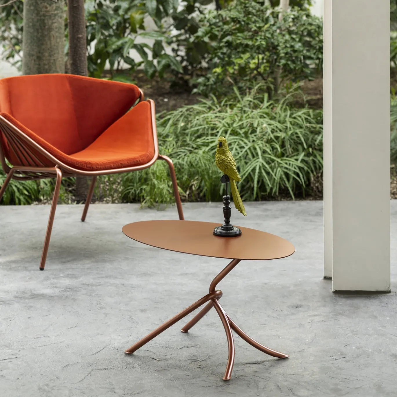 Sedia Skin Lounge Red Outdoor di Giacomo Cattani