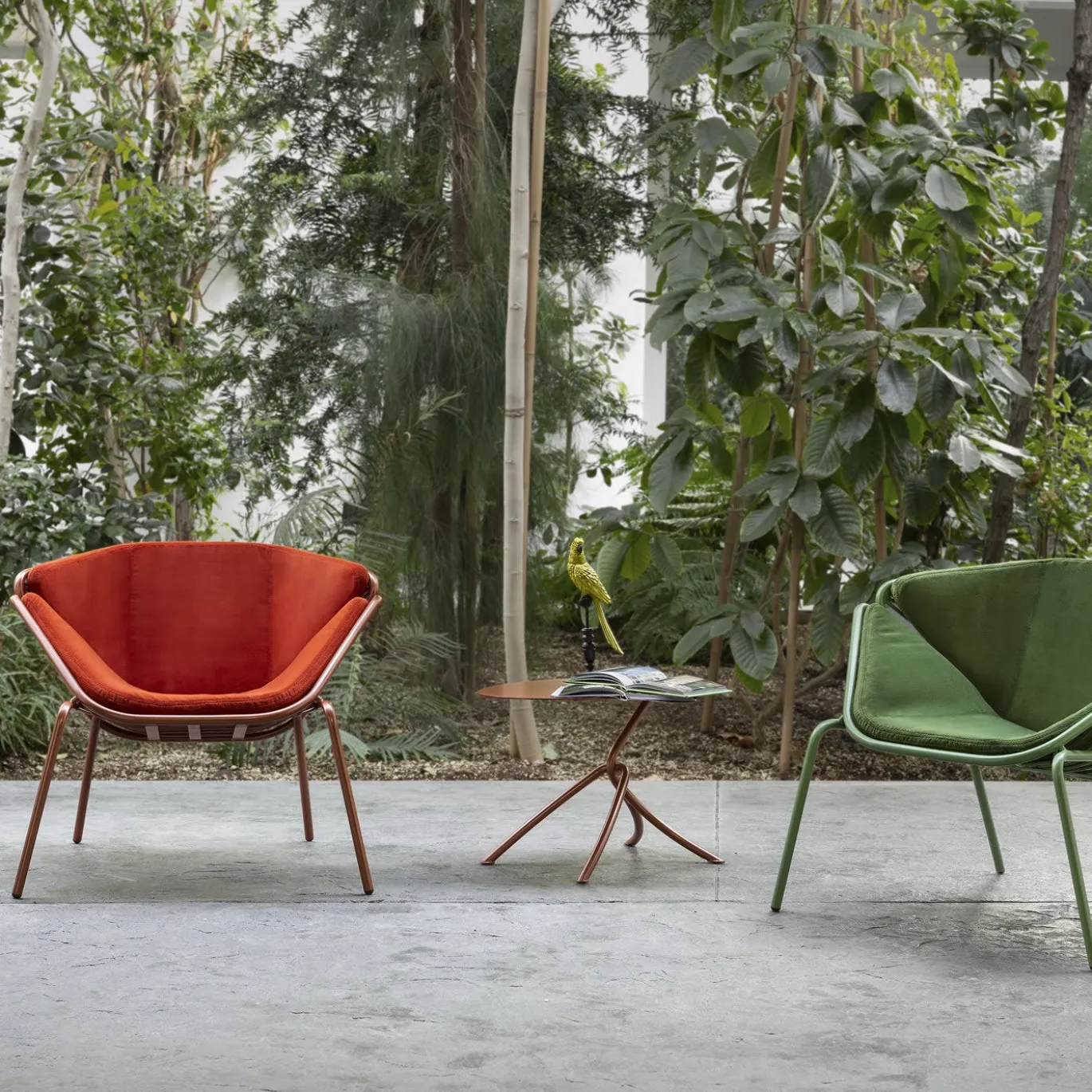 Sedia Skin Lounge Red Outdoor di Giacomo Cattani