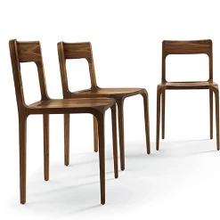 Sedia Sleek in noce di Karim Rashid