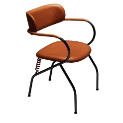 Sedia Spring Cognac di Front