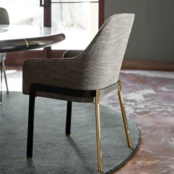 Sedia Stacy grigia con gambe in metallo