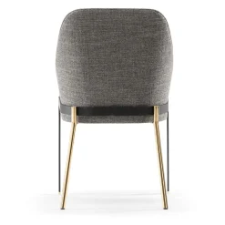 Sedia Stacy grigia con gambe in metallo