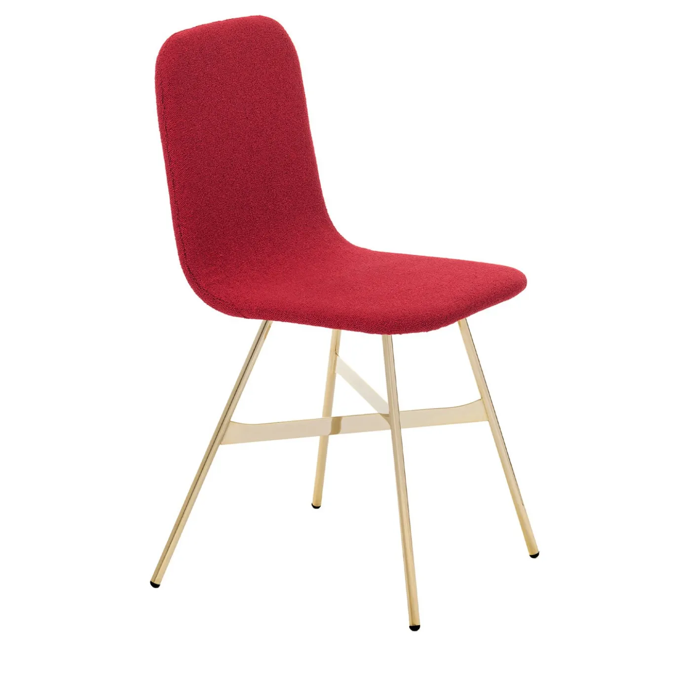 Sedia Tria Simple Gold in lana rosso ketchup