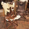Sedia Tripolina in pelle bovina