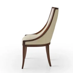 Sedia Tully beige e noce