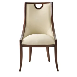 Sedia Tully beige e noce