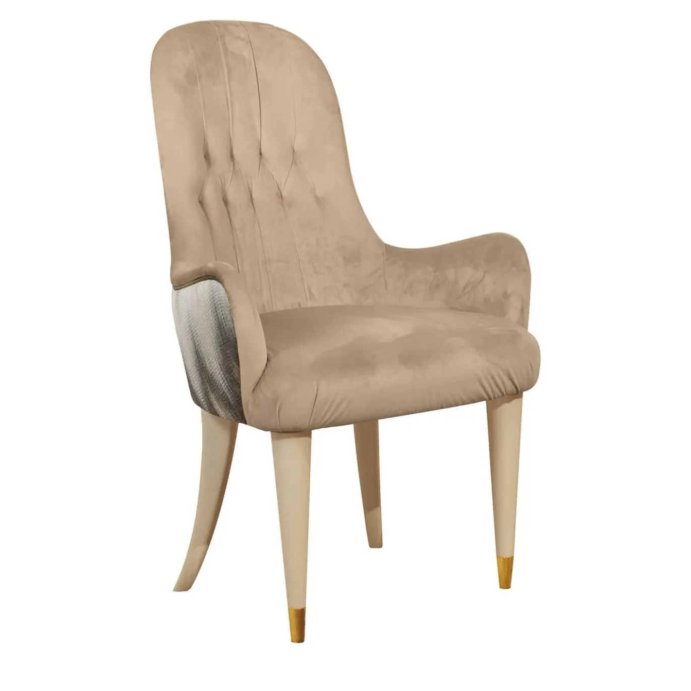 Sedia Unique in Velluto Beige #2