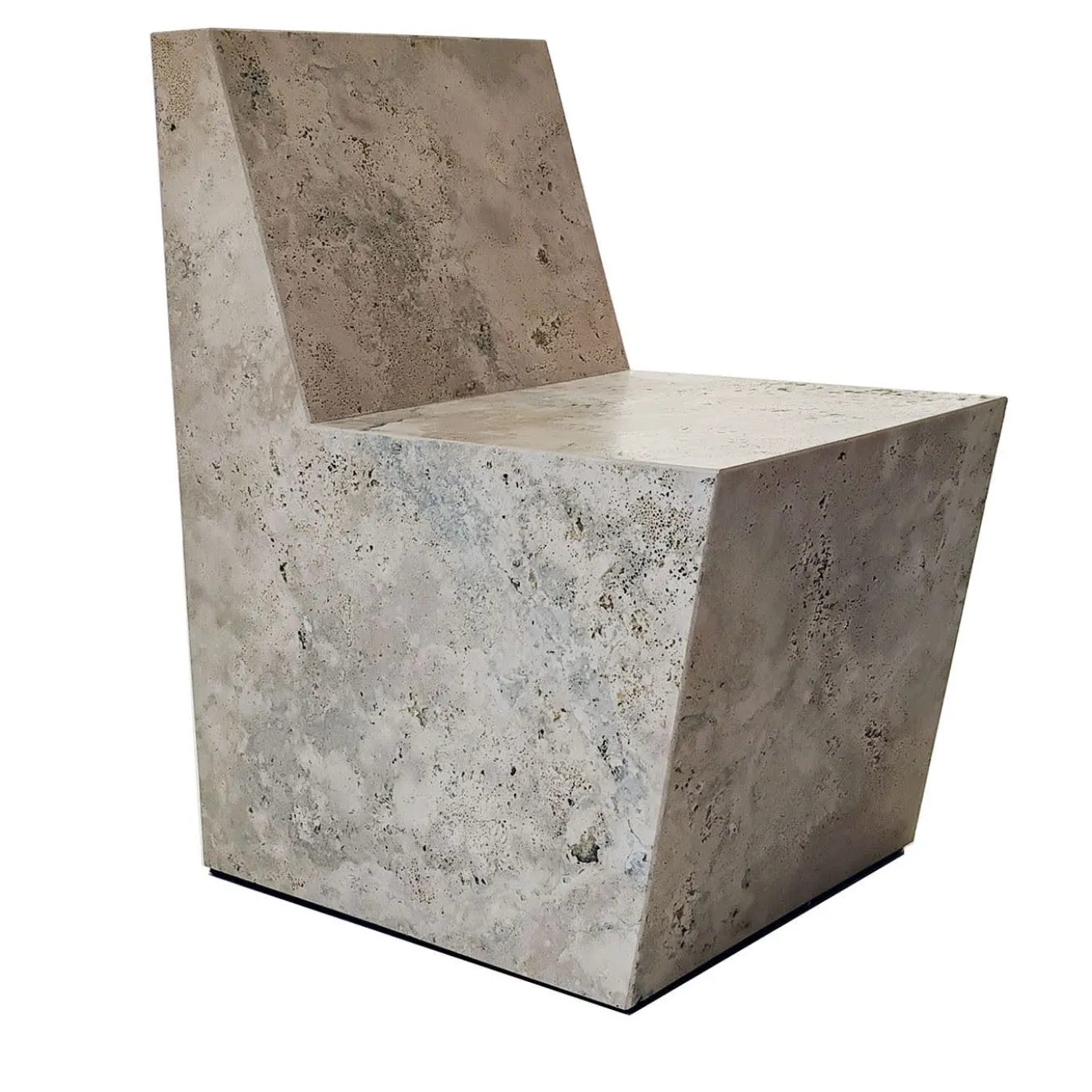 Sedia W in marmo travertino