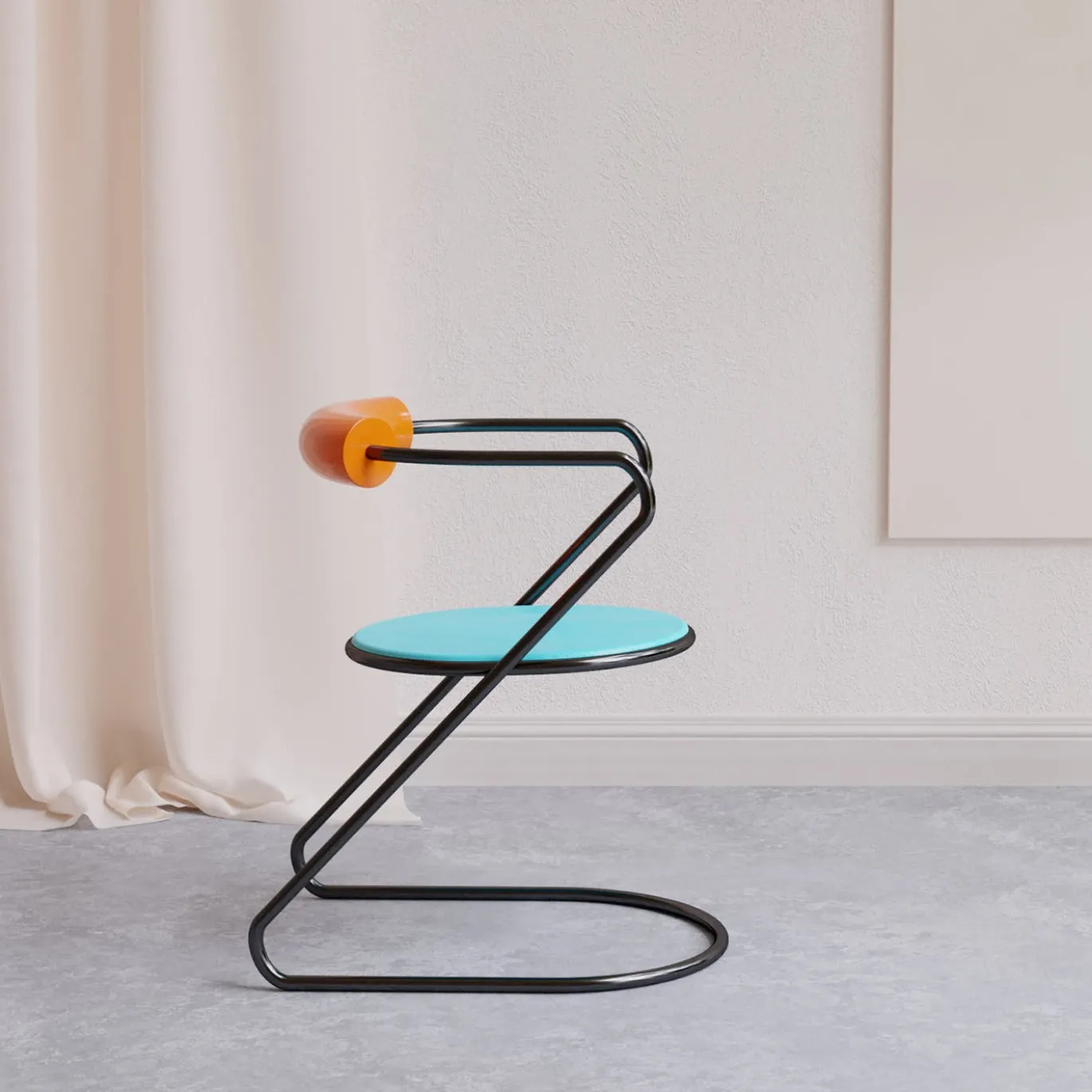 Sedia Z-Disk in Acciaio