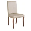 Sedia Ziva In Tessuto Beige E Legno