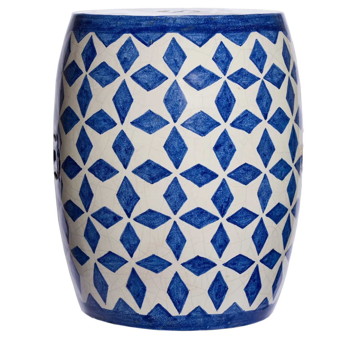 Seduta in ceramica con motivo geometrico Stelle Blu