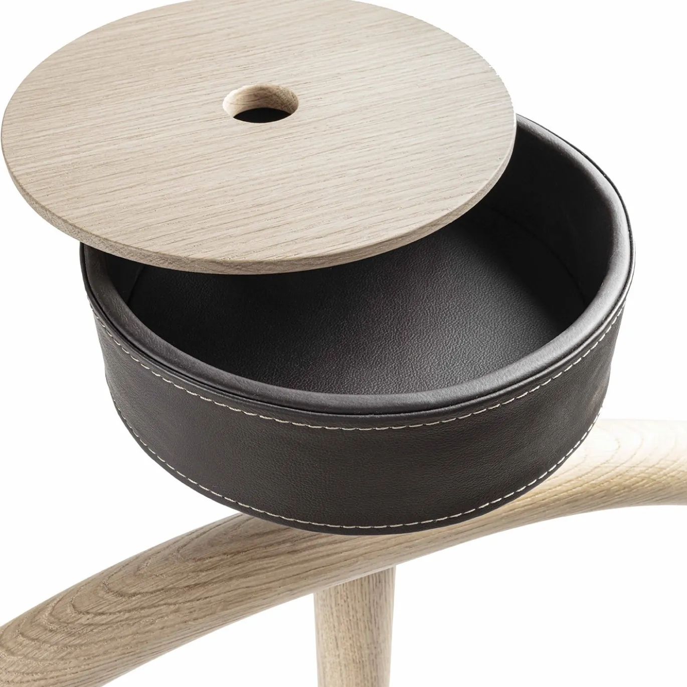 Servomuto Patrick in Legno di Rovere con Base in Marmo Bianco