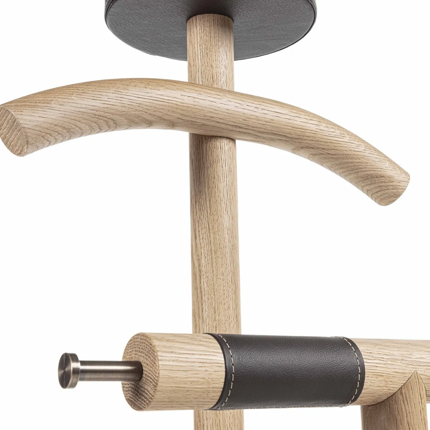 Servomuto Patrick in Legno di Rovere con Base in Marmo Bianco