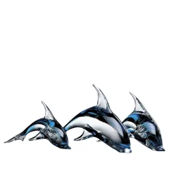 Set acquario con tre delfini