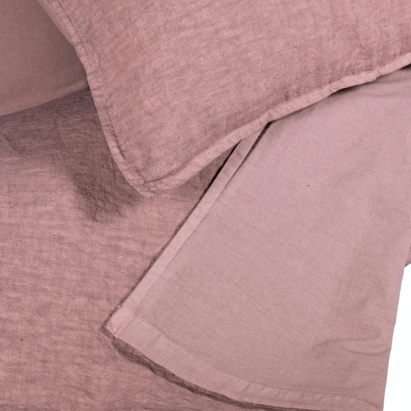 Set copripiumino Boreale in lino e cotone rosa