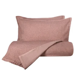 Set copripiumino Boreale in lino e cotone rosa