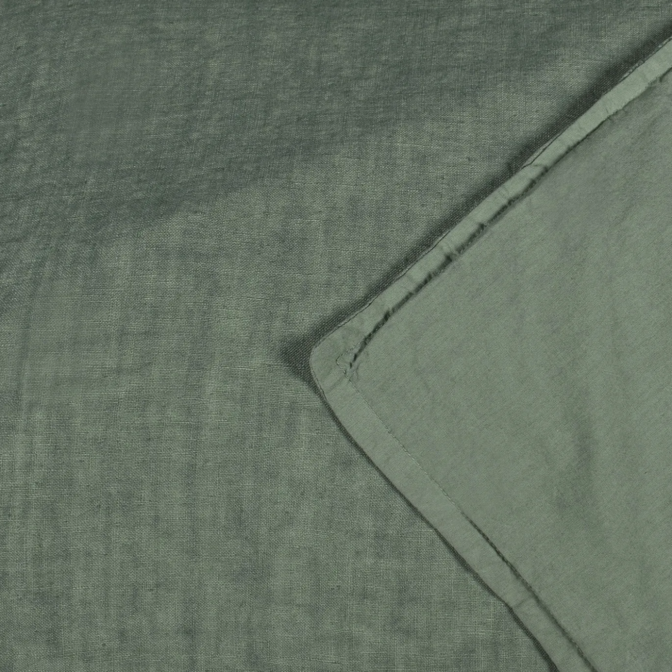 Set copripiumino Boreale in lino e cotone verde oliva