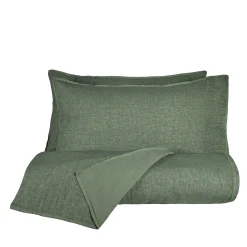 Set copripiumino Boreale in lino e cotone verde oliva