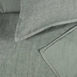 Set copripiumino Boreale in lino e cotone verde menta