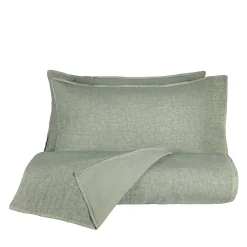 Set copripiumino Boreale in lino e cotone verde menta