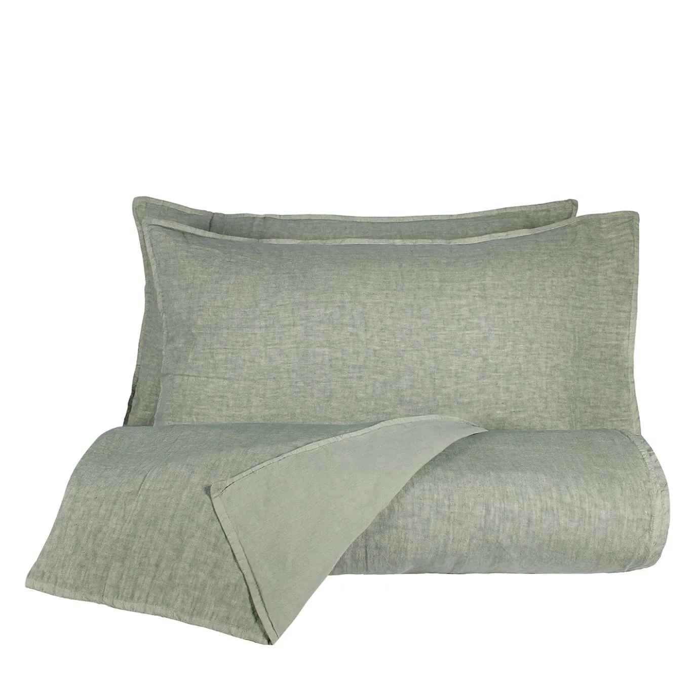 Set copripiumino Boreale in lino e cotone verde menta