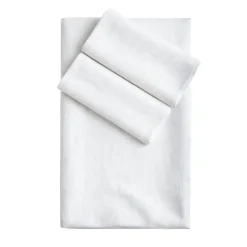 Set copripiumino King Size Provenza in lino bianco leggero