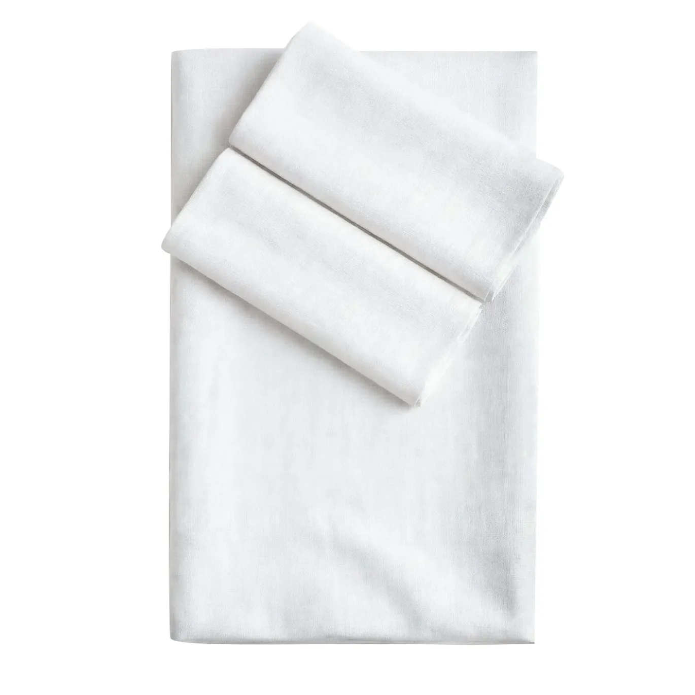 Set copripiumino King Size Provenza in lino bianco leggero