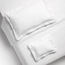 Set copripiumino King Size Provenza in lino bianco leggero
