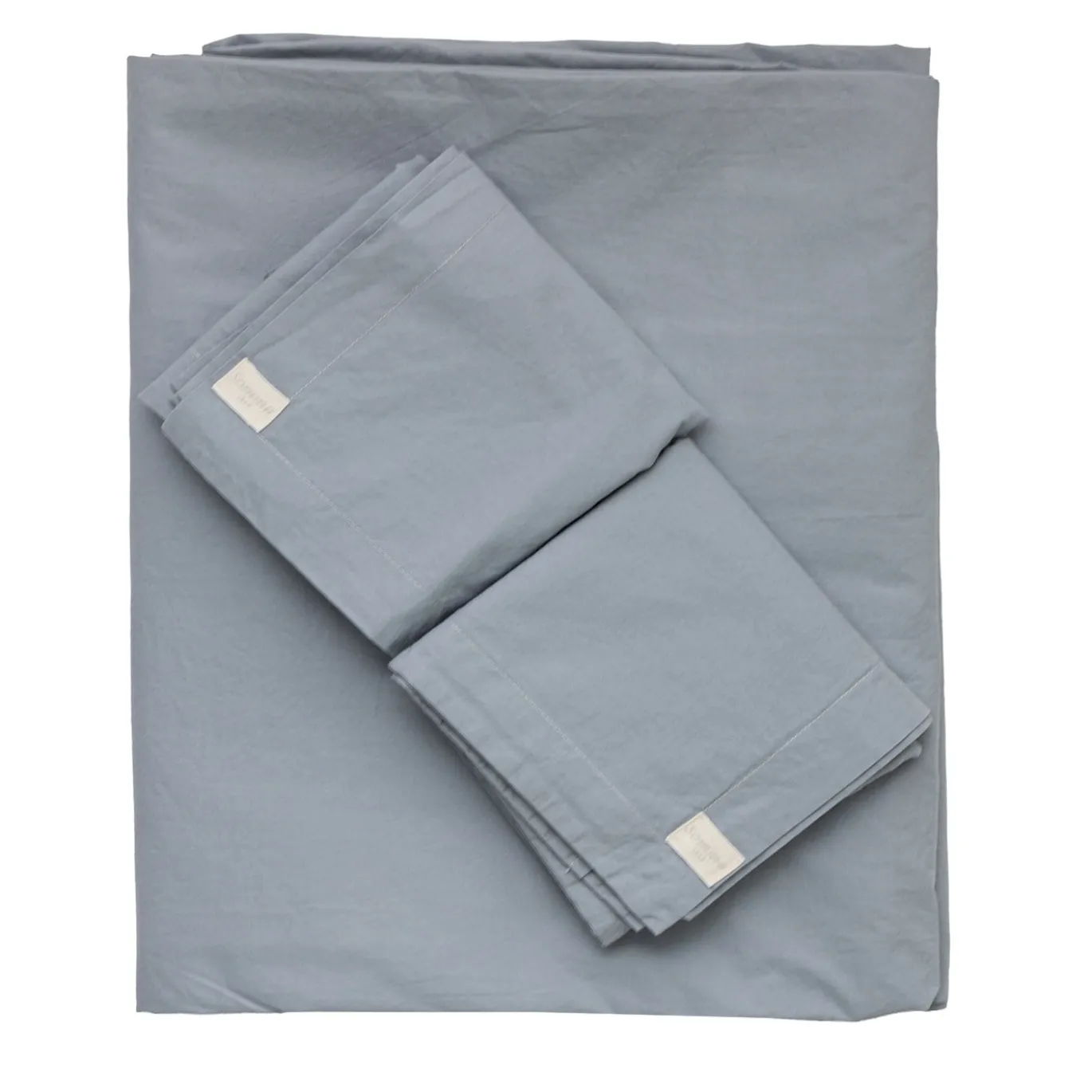 Set copripiumino Memoria in cotone biologico azzurro