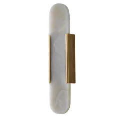 Set di 2 Applique Metropolitan a 2 Luci in Onice Bianco