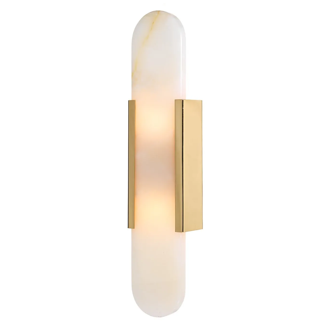 Set di 2 Applique Metropolitan a 2 Luci in Onice Bianco