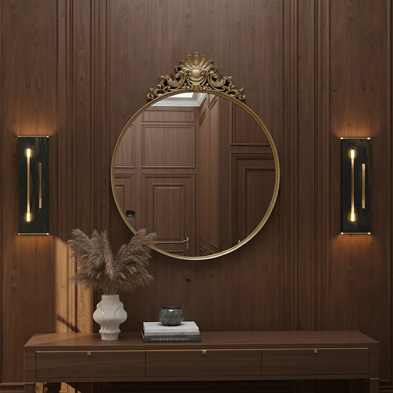 Set di 2 Appliques da Parete Lama di Luce in Bronzo