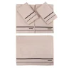Set di asciugamani da bagno grandi - Nero e beige