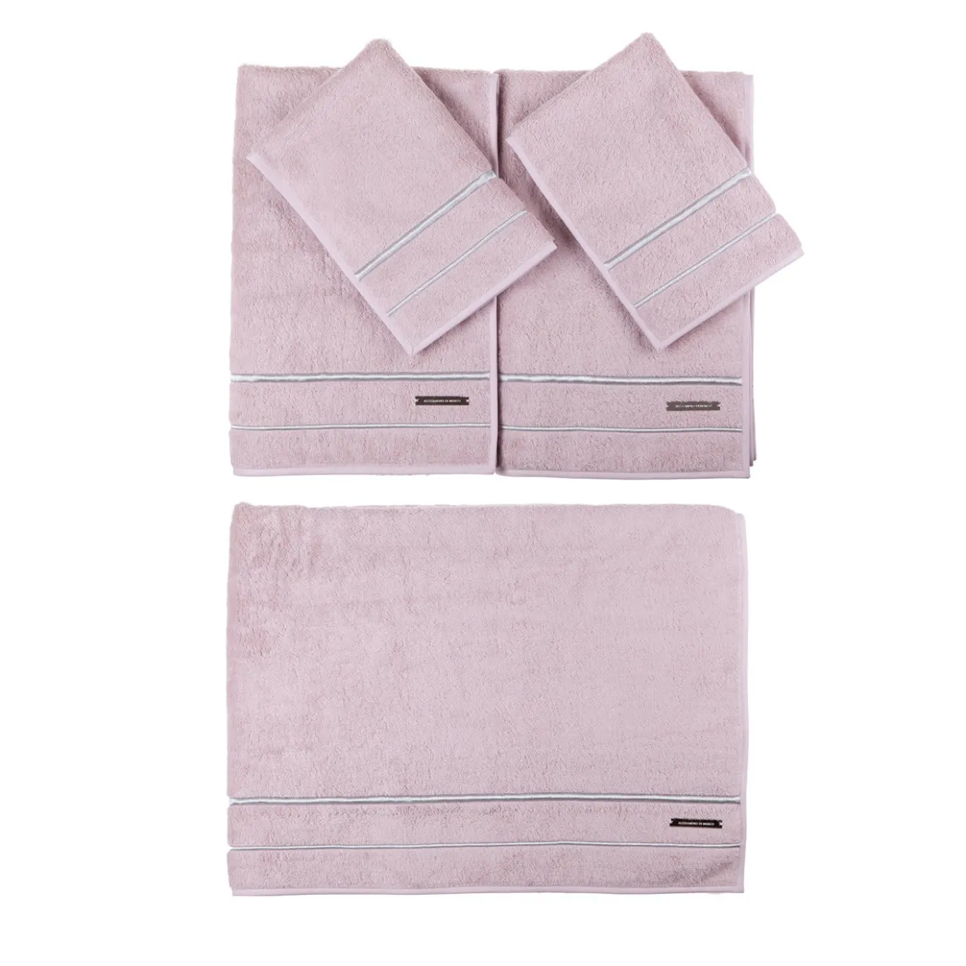 Set di asciugamani da bagno grandi - Rosa cipria