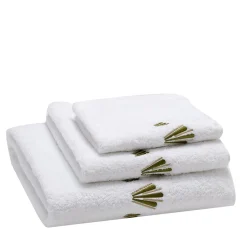 Set di asciugamani da bagno Peacock White