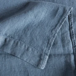 Set di asciugamani in lino blu chiaro