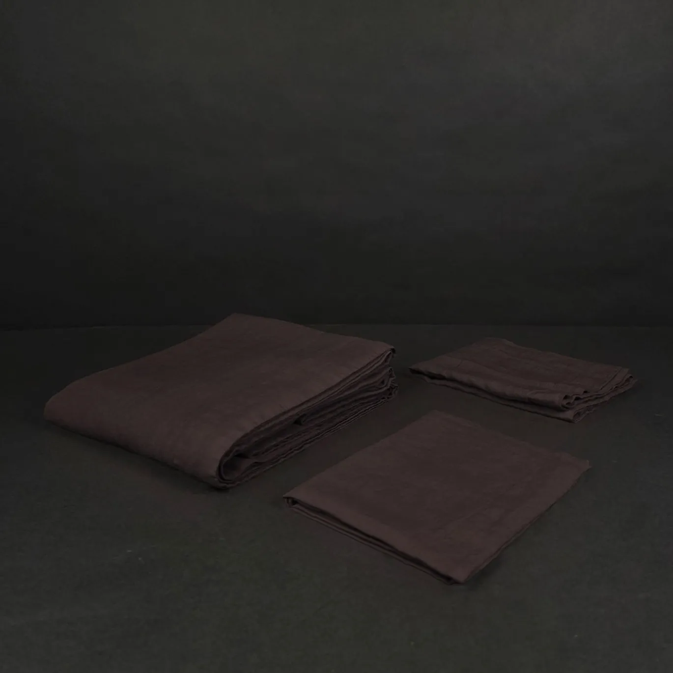 Set di Biancheria da Letto Arezzo Brown in Lino Puro