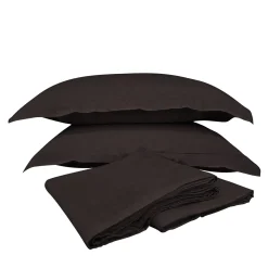 Set di Biancheria da Letto Arezzo Brown in Lino Puro