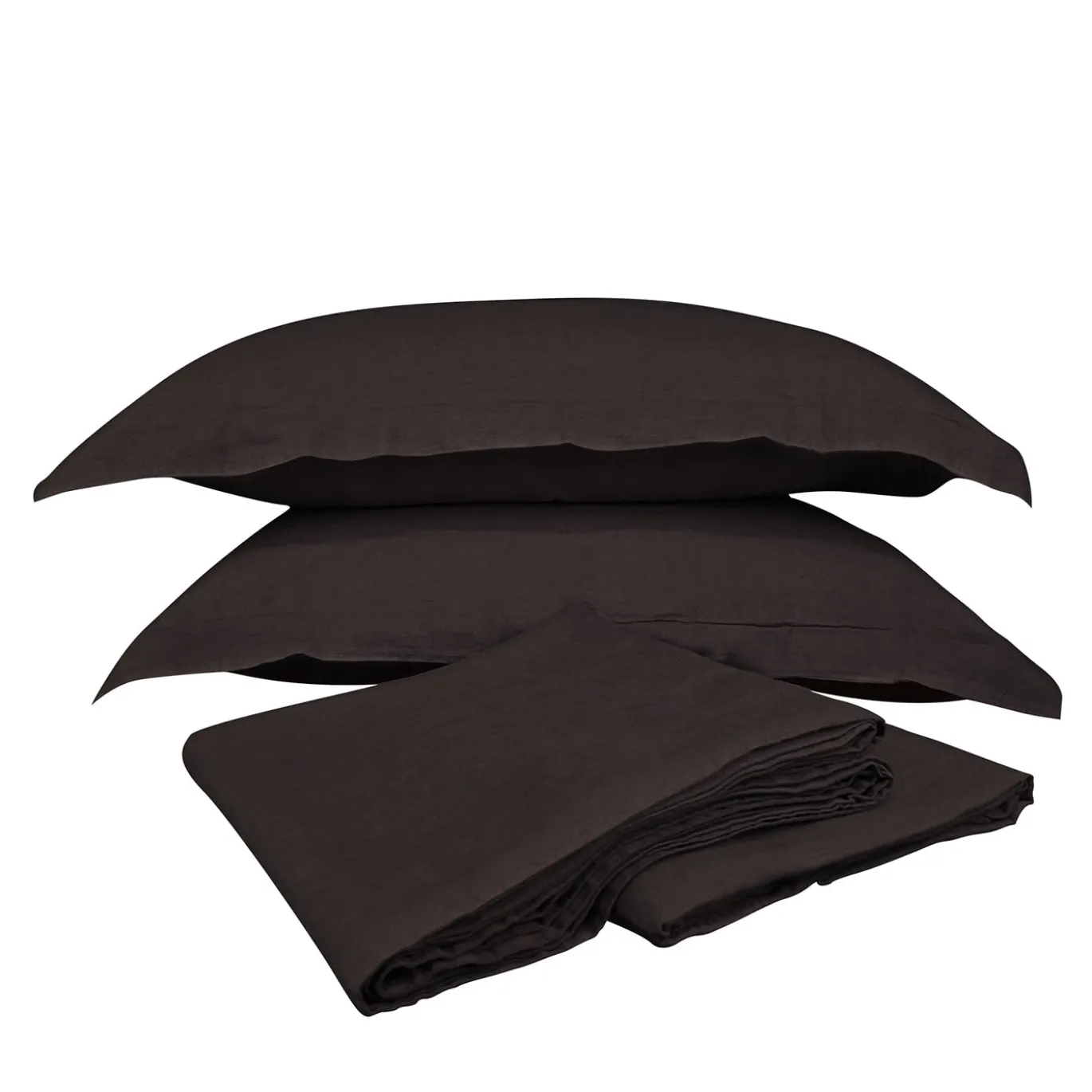 Set di Biancheria da Letto Arezzo Brown in Lino Puro