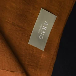 Set di biancheria da letto Autumn Orange in lino puro